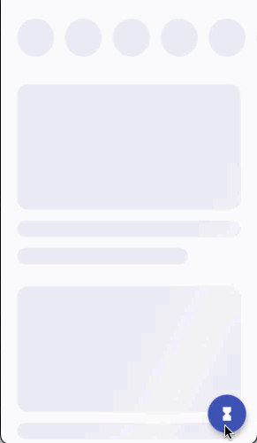 Gif showing the UI loading
