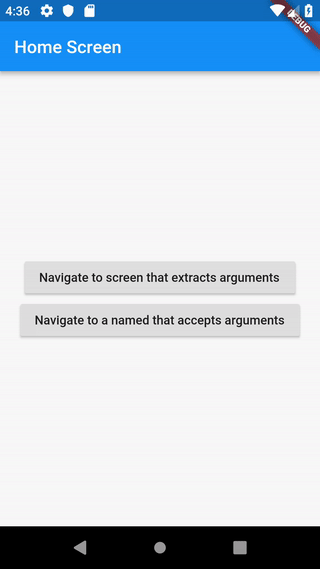 Demonstrates navigating to different routes with arguments