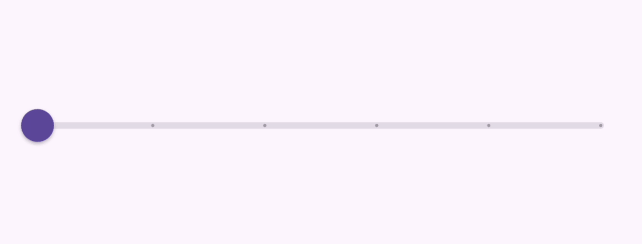 A GIF of a slider that has the dial dragged left to right in increments 
of 1, from 0.0 to 5.0