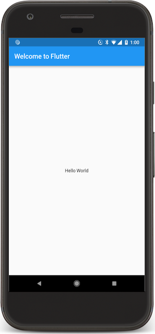 Hello world app on Android