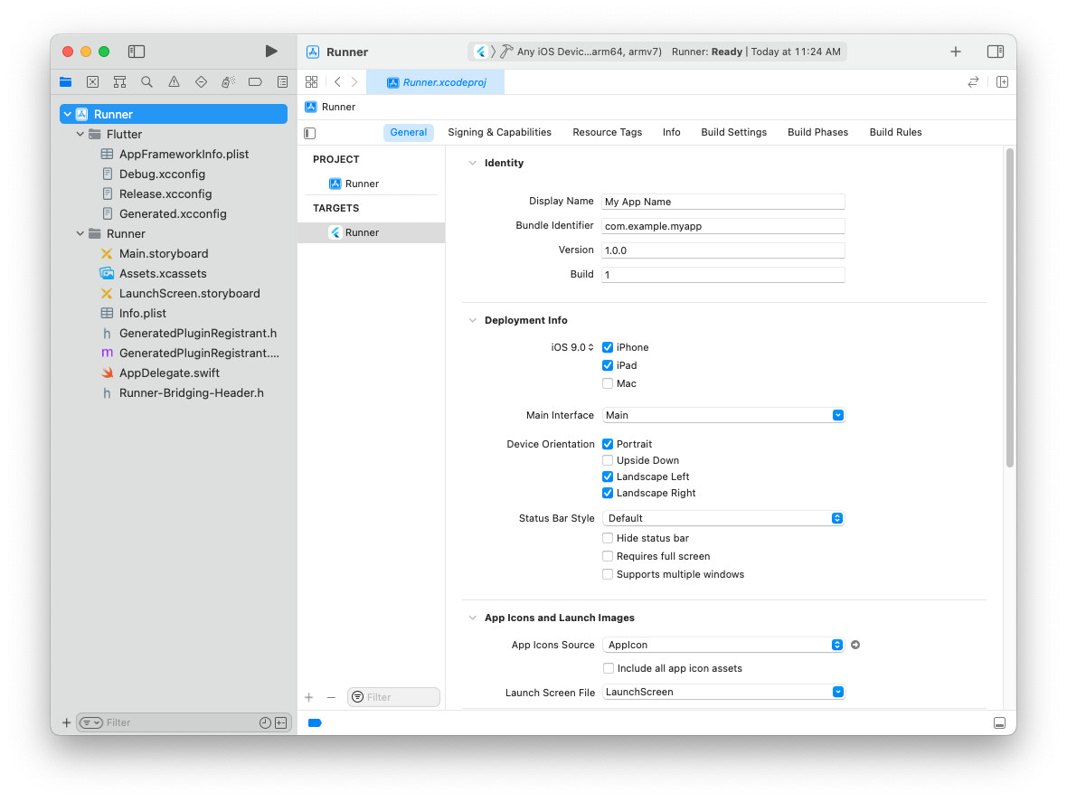 Xcode Project Settings