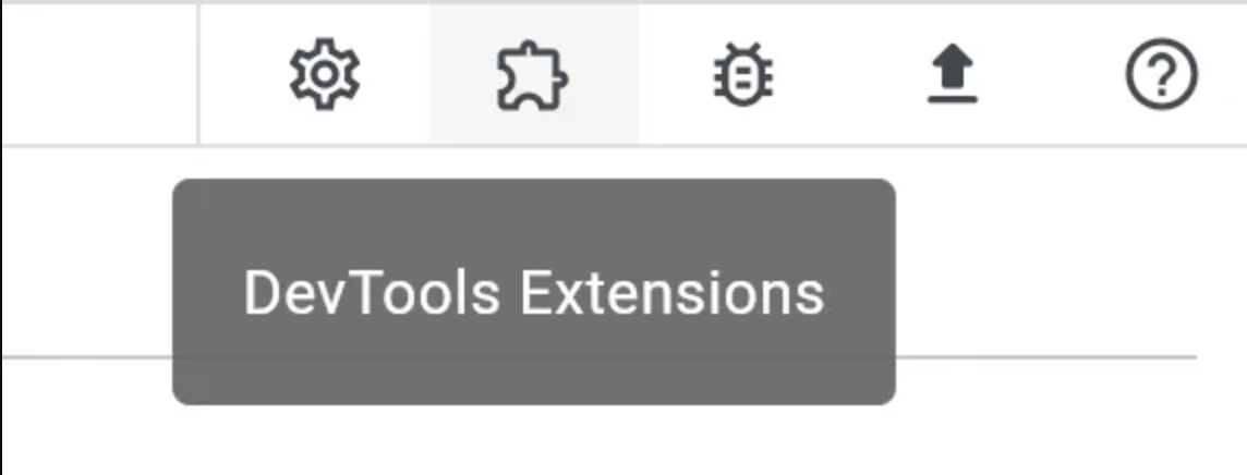 DevTools Extensions menu button